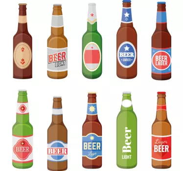 Sticker gastronomie bierfles ontwerp - TenStickers