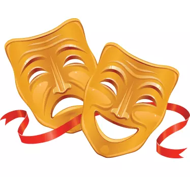 Muursticker Clownsmaskers - TenStickers