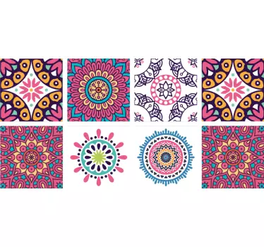 Tegelstickers keuken veelkleurige mandala - TenStickers