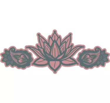 Sticker bed hoofdeinde lotus bloem accent - TenStickers