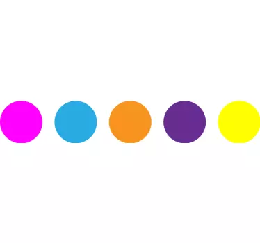 Sticker geometrische vormen levendige stippenarrangementen - TenStickers