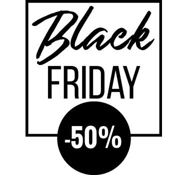 Etalage sticker black friday sale -50% - TenStickers