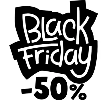 Etalage sticker sale 50 korting black friday - TenStickers