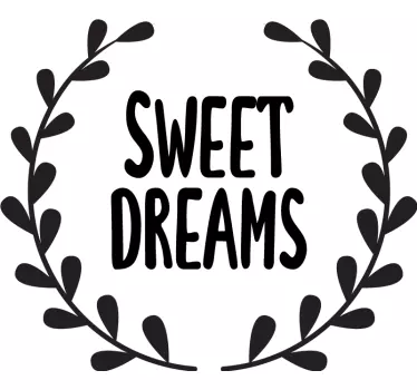 Sticker bed hoofdeinde dromerige delights quote - TenStickers