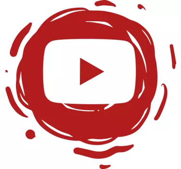 Etalage sticker play button embleem - TenStickers