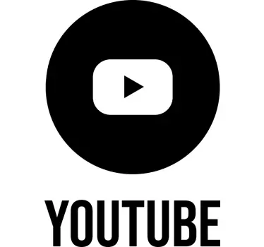 Stickers raam Youtube-logo - TenStickers