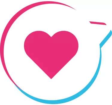 Etalage sticker hartvormig pictogram - TenStickers