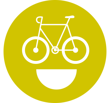 Fiets stickers Fiets glimlach - TenStickers