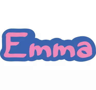 Fiets sticker met blok naam - TenStickers
