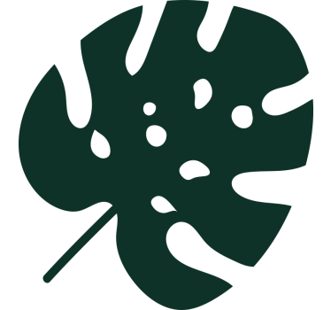 Fiets stickers Monstera verlaat de fiets - TenStickers