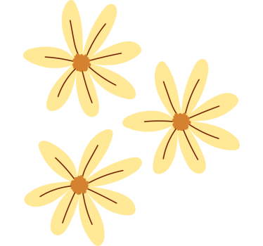 Fiets sticker puntige bloemen - TenStickers