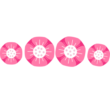 Fiets sticker blush botanische arrangement - TenStickers