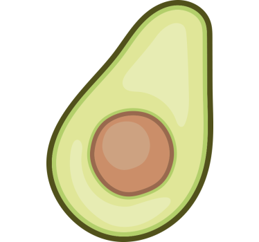 Fiets stickers Avocado-fiets - TenStickers