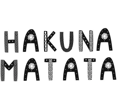Motivatie muurstickers Hakuna matata - TenStickers