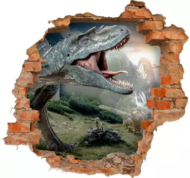 Dino muursticker jura klassieke dinosaurus - TenStickers