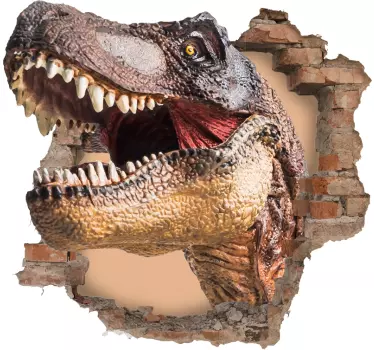 Dino muursticker 3d-dinosauruseffect - TenStickers