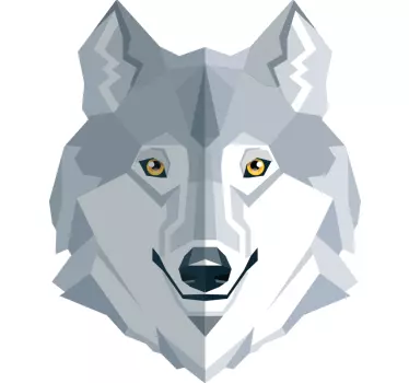Raamsticker abstract wolf ontwerp - TenStickers