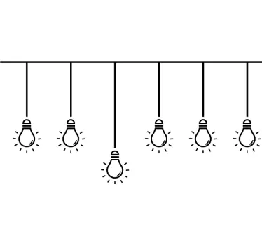 Etalage sticker hangende verlichtingsinstallaties - TenStickers