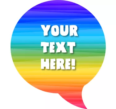 Etalage sticker kleurrijke tekstwolk - TenStickers