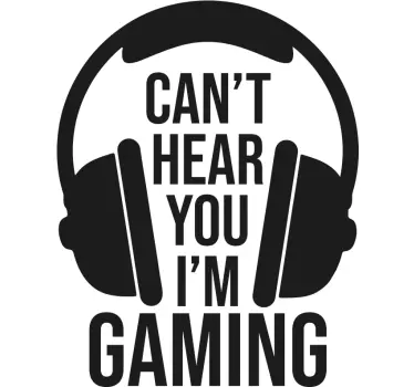 Stickers raam Kan u gamer niet horen - TenStickers