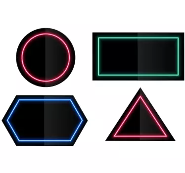 Sticker geometrische vormen neonvormige accenten - TenStickers