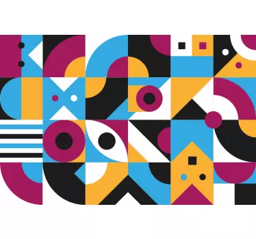Sticker geometrische vormen levendige abstracte elementen - TenStickers