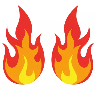 Sticker voor auto dubbel vuur - TenStickers