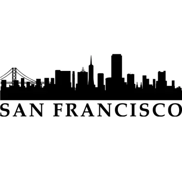Locatie sticker san francisco stadsgezicht - TenStickers