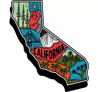 Autostickers Californië - TenStickers