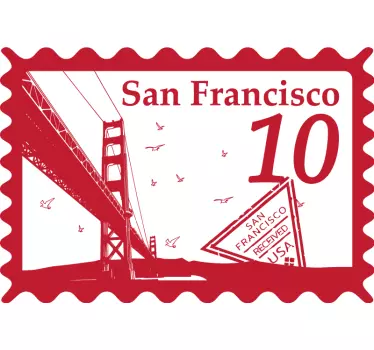 Autostickers San francisco-kaart - TenStickers