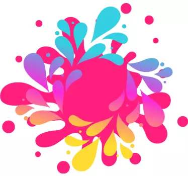 Sticker geometrische vormen levendige spettercomponenten - TenStickers