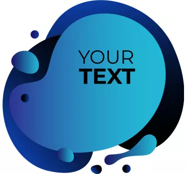 Etalage sticker aangepaste blauwe vorm - TenStickers