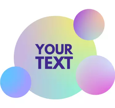 Etalage sticker aanpasbare tekstcirkels - TenStickers