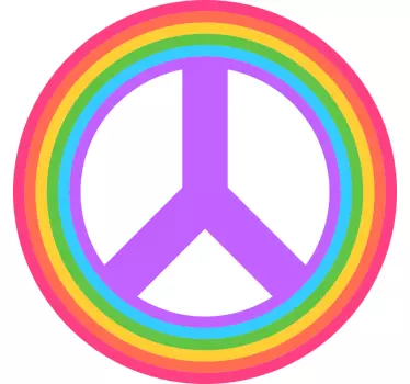 Autostickers Regenboog vredesteken - TenStickers