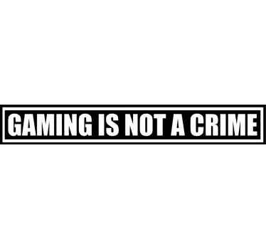 Game stickers Gamen is geen misdaad - TenStickers