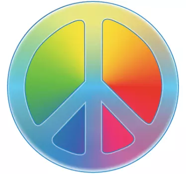 Sticker kleur Peace teken - TenStickers