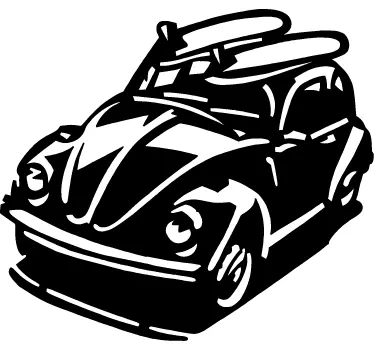 Sticker auto surfen kever - TenStickers