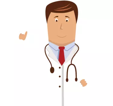 Sticker huisdokter met stethoscoop - TenStickers