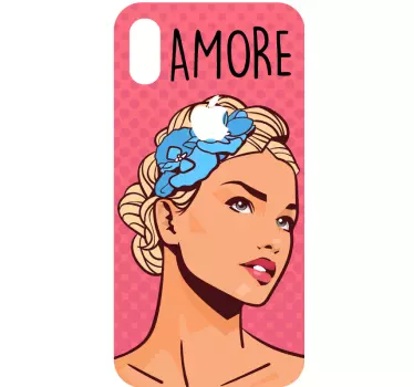 Iphone sticker vrouwelijke expressie liefde - TenStickers