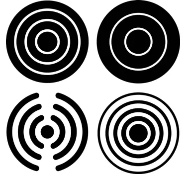 Sticker geometrische vormen concentische cirkelpatronen - TenStickers