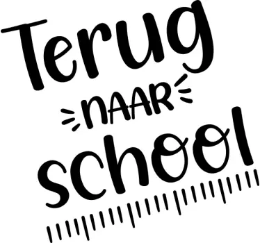 Raamstickers etalage Terug naar schooltekst - TenStickers