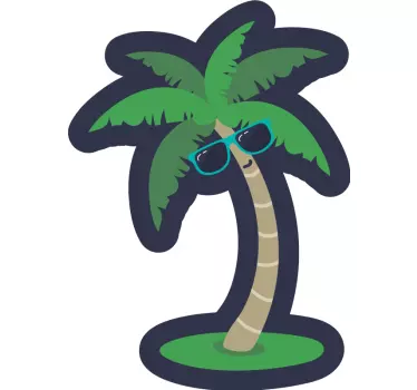Camper sticker palm met zonnebril - TenStickers