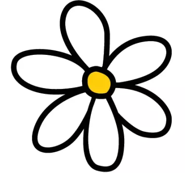 Autosticker met bloemen madeliefje - TenStickers