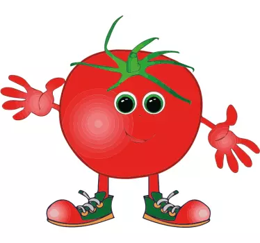 Keuken stickers Tomaten met schoenen - TenStickers