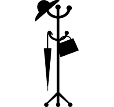 Kapstok sticker Dame stijl - TenStickers
