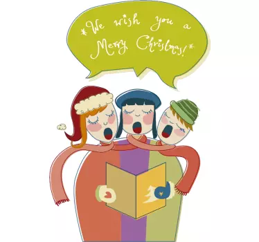 Muursticker lied Merry Christmas - TenStickers