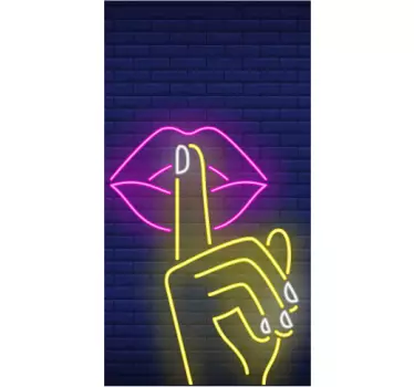 Iphone sticker lippen en vinger - TenStickers