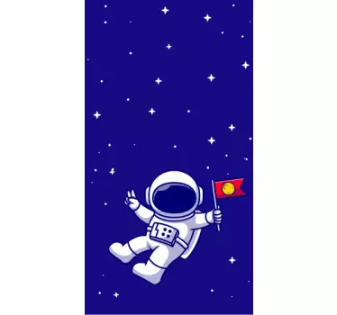 Iphone sticker cosmonaut in het heelal - TenStickers