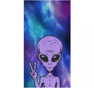 Iphone sticker alien kosmisch ontwerp - TenStickers