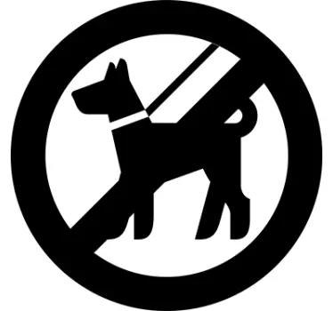 Sticker honden niet toegelaten verbodsbord - TenStickers